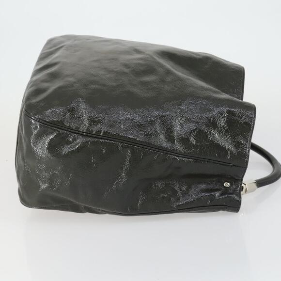 SAINT LAURENT Shoulder Bag Enamel Khaki Silver Auth bs31200 - Picture 3 of 16